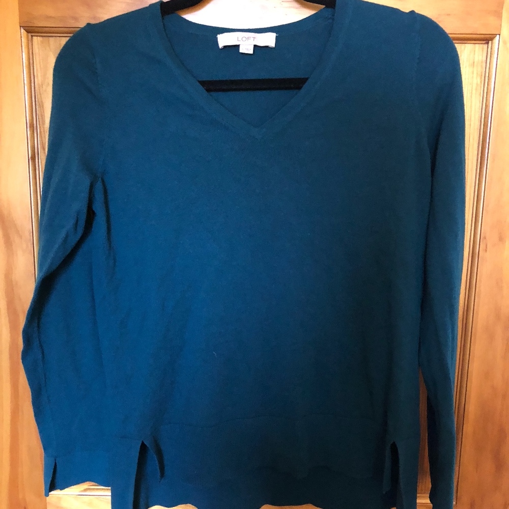 Loft teal sweater
